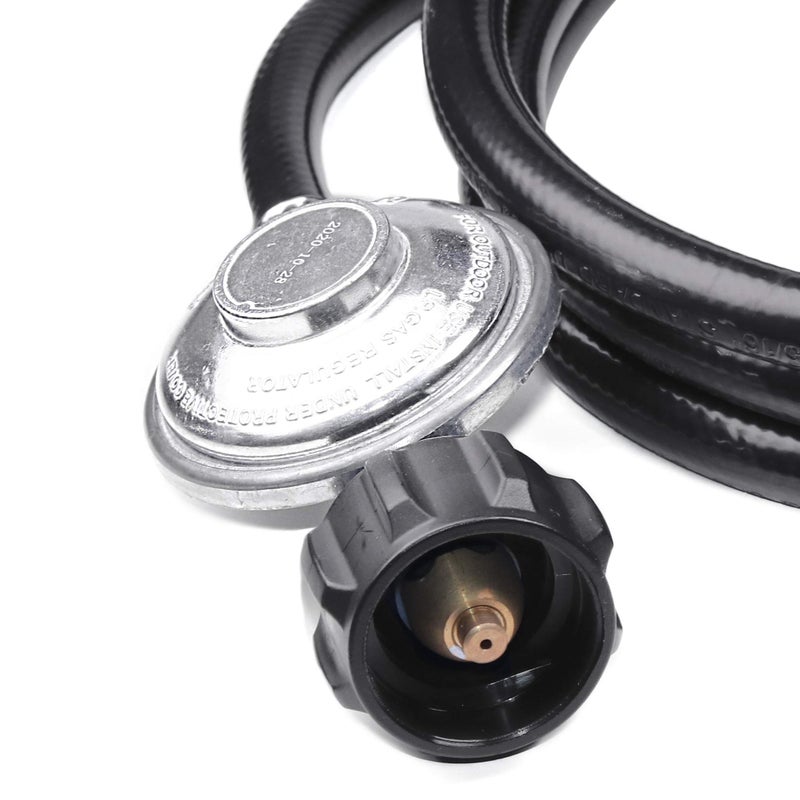 DOZYANT 8 Feet Universal QCC1 Low Pressure Propane Regulator Grill Replacement with 8 FT Hose for Most LP Gas Grill, Heater and Fire Pit Table, 3/8 inch Female Flare Nut - Image 4